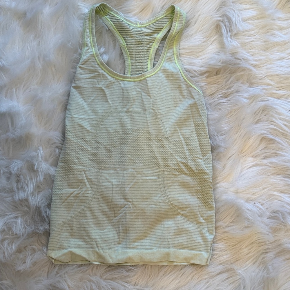 Lululemon Athletica Pastel Yellow Tank Top